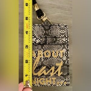 Bifold lanyard wallet card holder ID holder snake skin lanyard belt wallet y2k